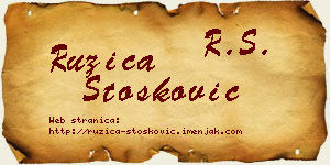 Ružica Stošković vizit kartica